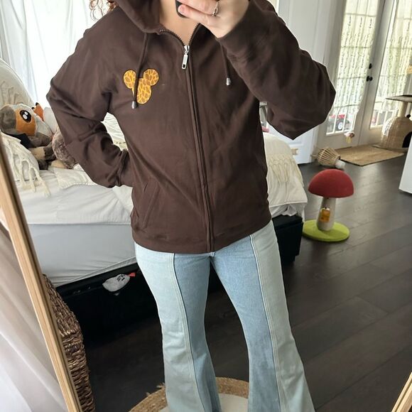 Vintage Deadstock Women’s Large Disney Giraffe Zip Up Jacket - Picture 1 of 7